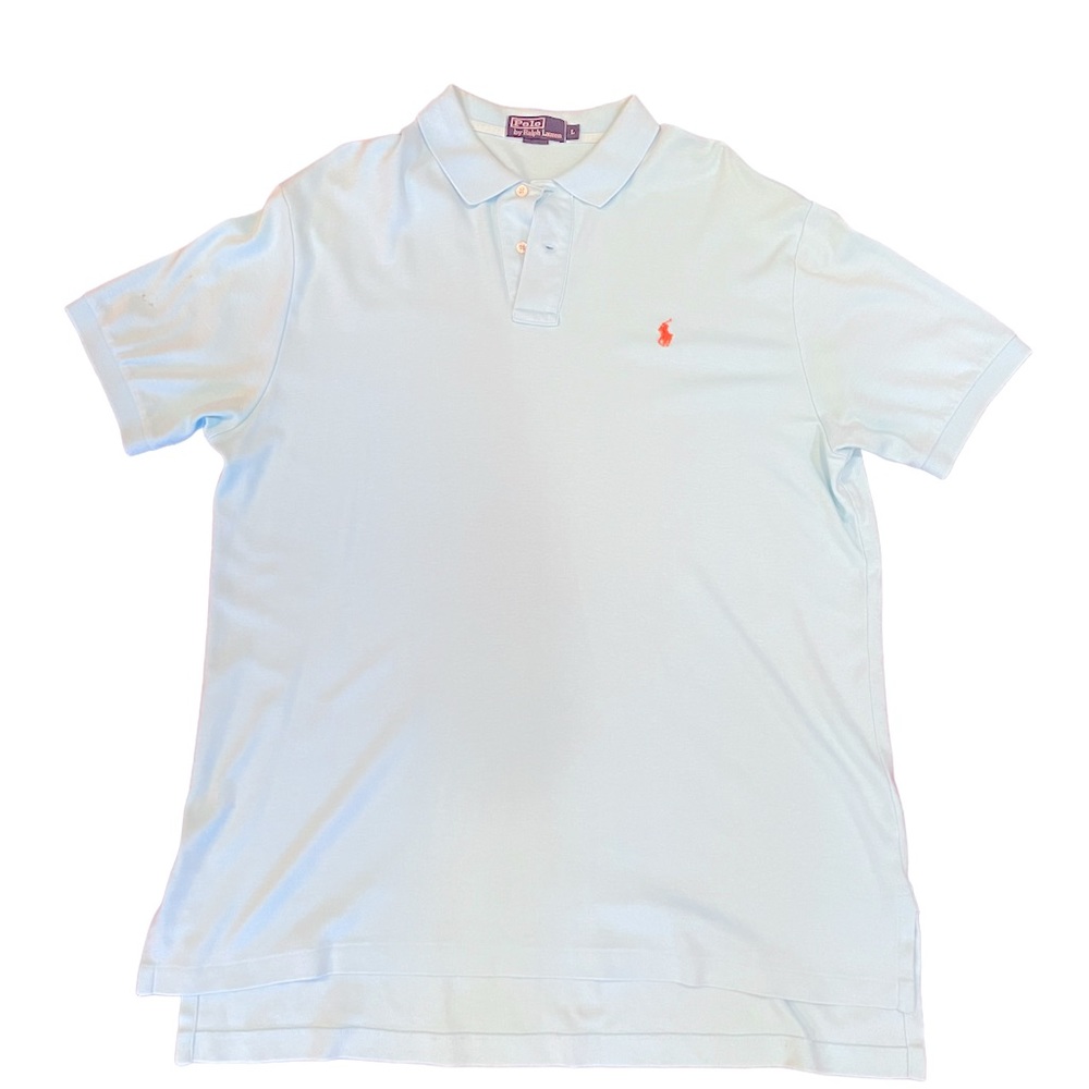 Large Ralph Lauren Polo - Light Blue / Orange Horse